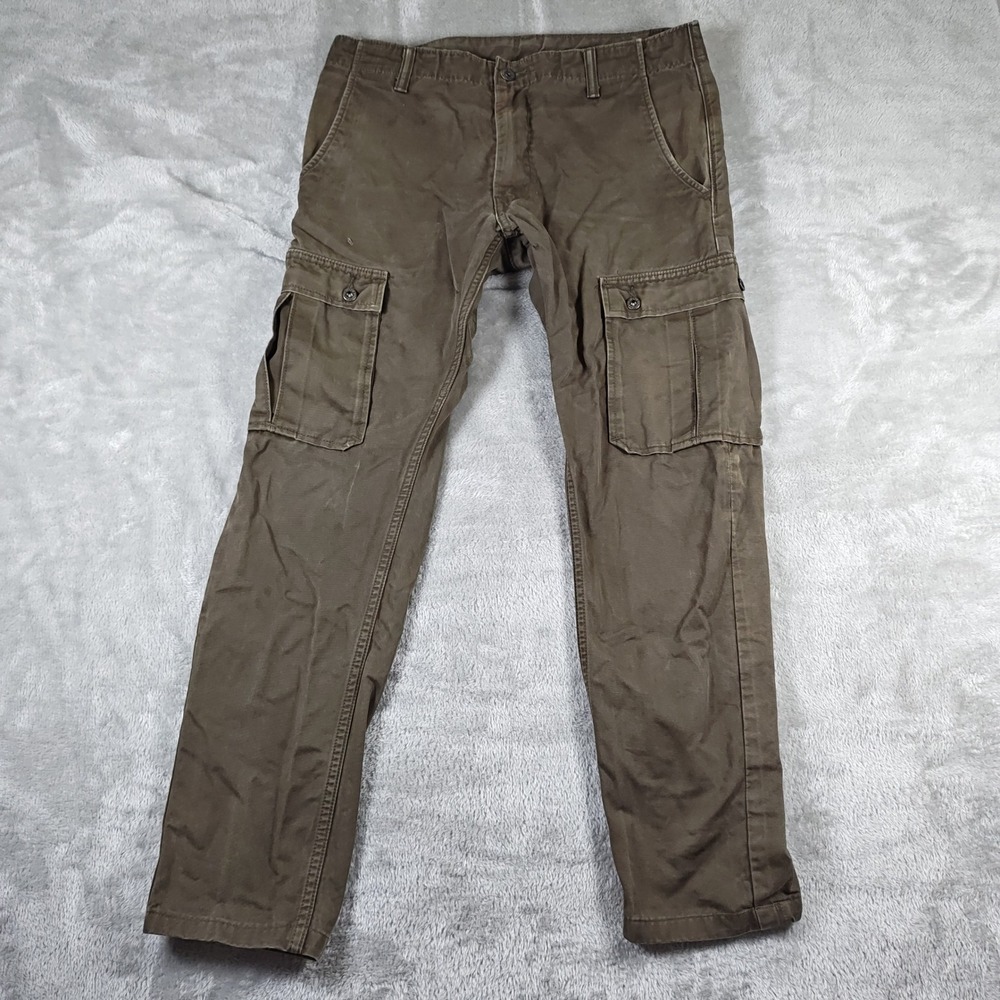 Levis 511 Cargo Pants Men 32x26.5 Skinny Back Buckle Utility Distressed - Picture 1 of 16